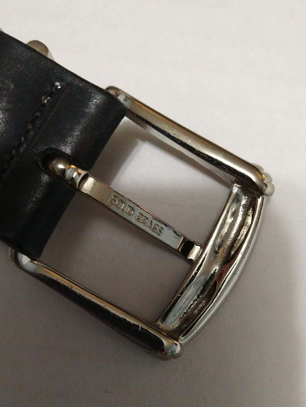 Tommy Bahama Men's Brown Leather Belt W/Braided Look Brass Buckle Size 34 - Picture 8 of 12